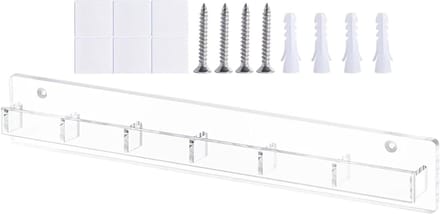 Brilhouder Wand - Opberger Acryl - Optische Opslag - Transparant Acryl - 33.6 cm Lengte - Transparant
