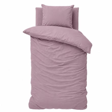 Decoware Dekbedovertrek Uni 140x220 cm - Roze - Katoen - Met Kussensloop - Eenpersoons