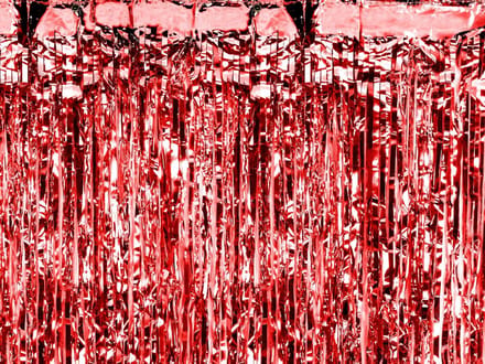 PartyDeco - Deurgordijn Rood (0,90 x 2,5 m)