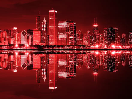 Fotobehang - Wijn-gekleurde Chicago.