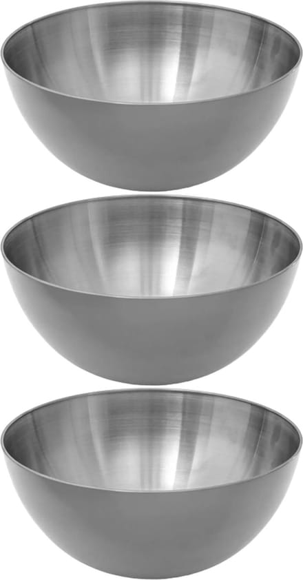 Secret de Gourmet - Slakom/serveer schalen - set 3x - RVS - D24 cm