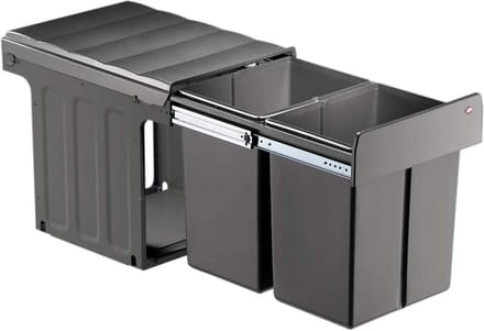 Profiline Dubbele Master inbouw - 40L - 2 x 20 liter - Wesco - Voor schanierdeur