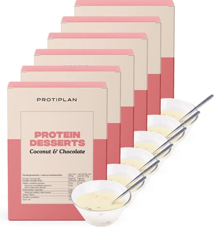 Protiplan - Dessert Kokos Chocolade - 6 stuks - 6 x 7 x 25 g - Koolhydraatarm dessert