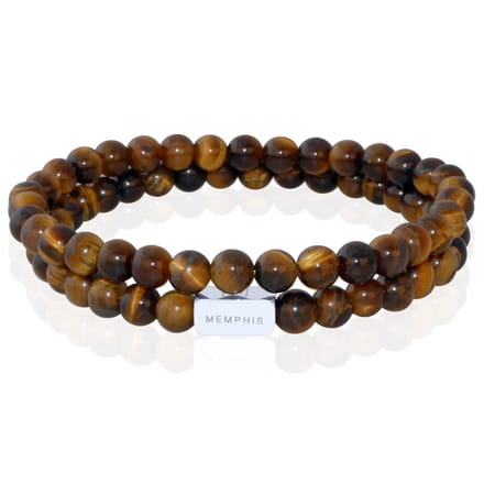 Memphis DUO Kralenarmbanden set Tiger King-21cm