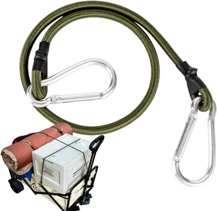 Elastisch touw - Spanband koord - Bagage vastzetten - Verstelbare gesp - 60 cm - Zwart