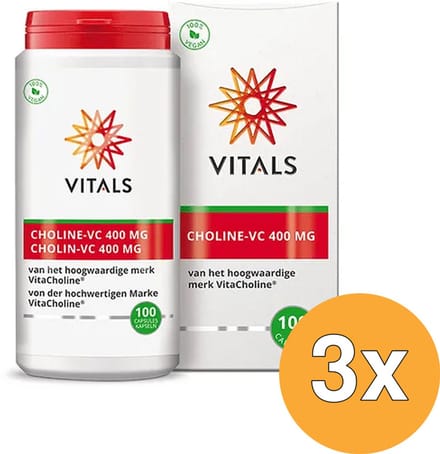 3x Vitals Choline 400 mg (100 vega capsules)