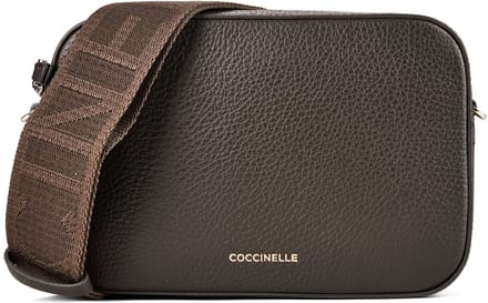 COCCINELLE Leren schoudertas Tebe Crossover Bag Fango donkergroen