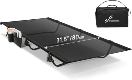 Compact Campingbed - Opvouwbaar Ledikant - Buiten Ontspannen - Extra Breed Ontwerp - 44 x 29 x 16 cm