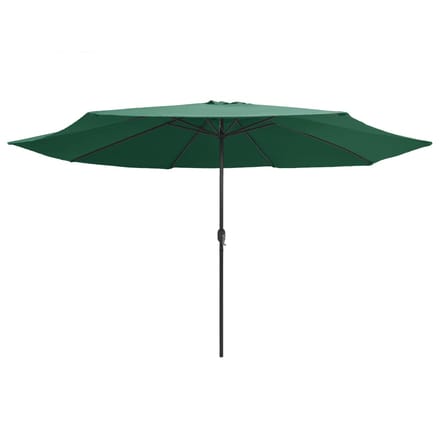 vidaXL - Parasol - met - metalen - paal - 390 - cm - groen