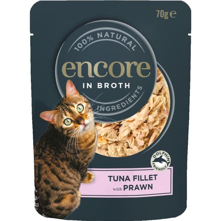 Encore Cat Zakjes  - Tonijn met Garnalen 16 x 70 g