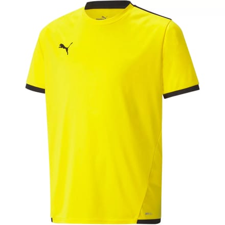Puma Teamliga Shirt Korte Mouw Kinderen - Geel / Zwart | Maat: 152
