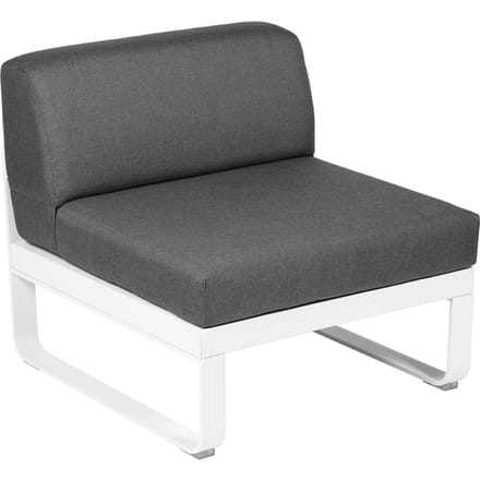 Fermob BELLEVIE Zitbank Module Midden - 01 katoenwit - A3 grafietgrijs