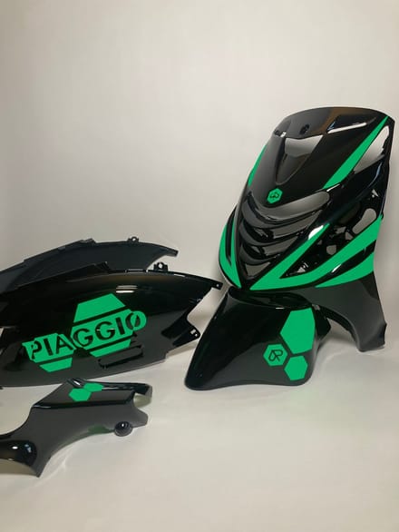 Piaggio Zip Stickerset - Hexa - Groen