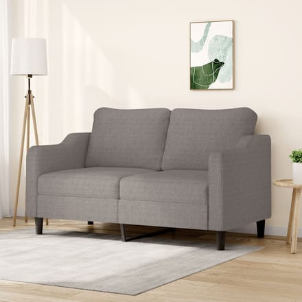 vidaXL - Tweezitsbank - 140 - cm - stof - taupe
