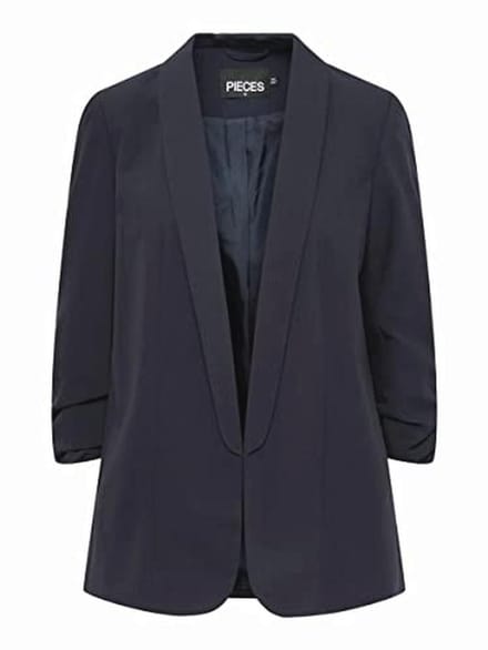 Dames Blazer 3/4 met Mouwen in Nachtblauw - XL
