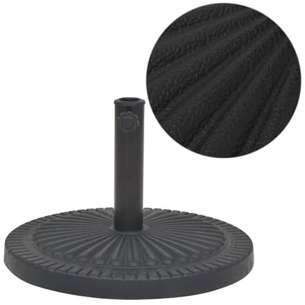 vidaXL - Parasolvoet - rond - 14 - kg - hars - zwart