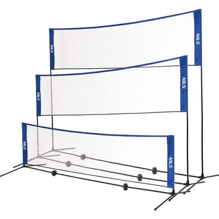 Multifunctioneel net + complete hoes voor badminton/tennis/volleybal NILS NT7111