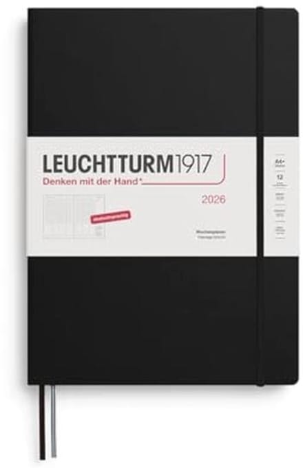 A4+ Weekplanner Master 2026 - 12 Maanden, Zwart