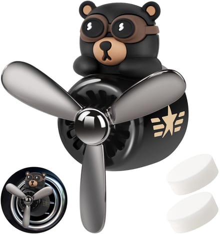 Allecto - Auto Diffuser - Luchtverfrisser - Cartoon Beer Pilot - Aromatherapie - Interieur Decoratie - Geurtabletten - Geschikt voor Auto