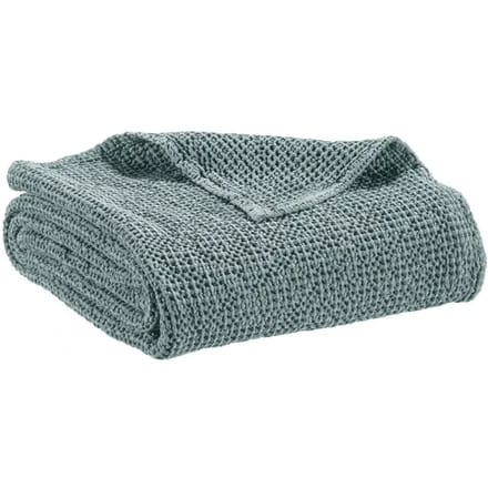 Recycled katoenen Maia plaid in grijs - 140 x 200 cm