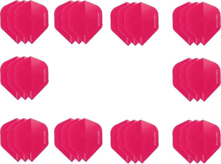10 sets (30 stuks) Super Sterke Roze Poly XS100 - flights - dart flights