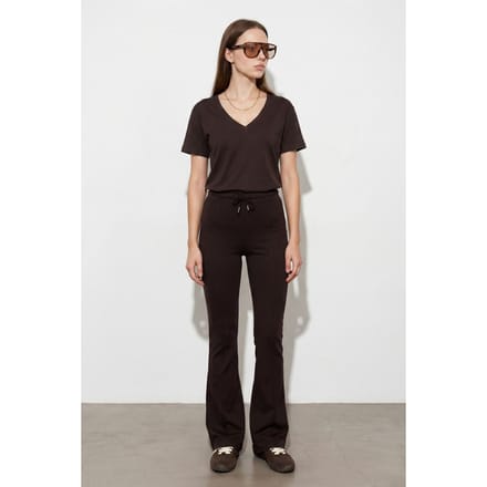 Katoen Tencel V-hals Korte Mouwen Blouse