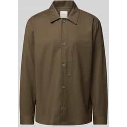 Regular fit overhemdjack met kentkraag en viscose