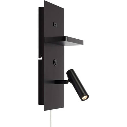 Markslöjd LED wandlamp Carica, zwart, hoogte 34 cm, metaal