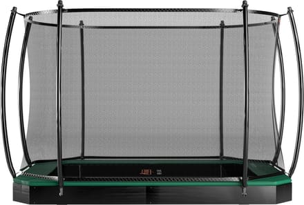Avyna FlatLevel Trampoline 380x255 – Inclusief Veiligheidsnet – Groen – Groot formaat – Hoogwaardige Kwaliteit