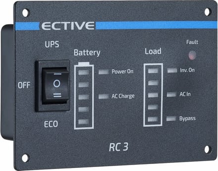 ECTIVE RC3 afstandsbediening met laadstatusindicator voor omvormers