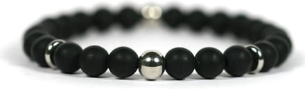 IbizaMen - matte onyx - edelstaal RVS - 8mm - 21cm