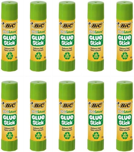 Lijmstiften Eco Evolution Pak 10 Stuks - 8g Per Stift - Wasbaar en Oplosmiddelvrij