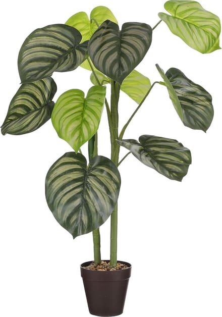 Mica Decorations - Caladium Kunstplant in Bloempot - H100 x Ø50 cm - Lichtgroen