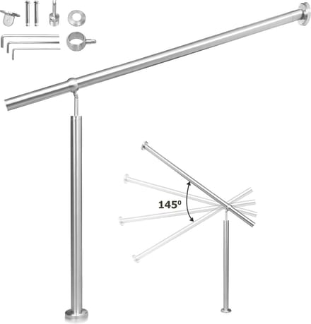 Edelstaal Trapleuning leuning 150cm RVS Reling Wandleuning roestvrij staal