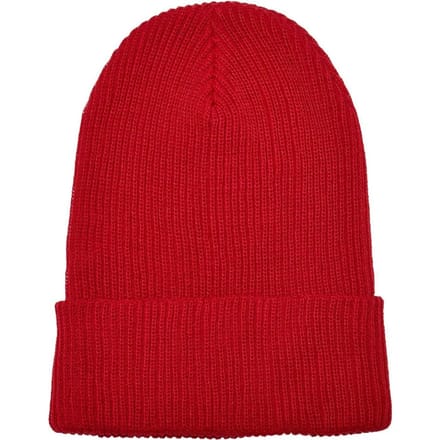 Flexfit Geribde gebreide muts van gerecycled garen (Rood)