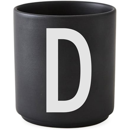 DESIGN LETTERS - Personal beker porselein  - zwart - D
