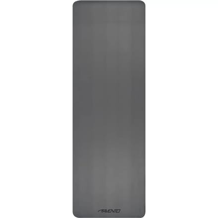 Avento Fitnessmat - Yogamat - Grijs - Antislip - ca. 183 x 61 cm - Draagriem