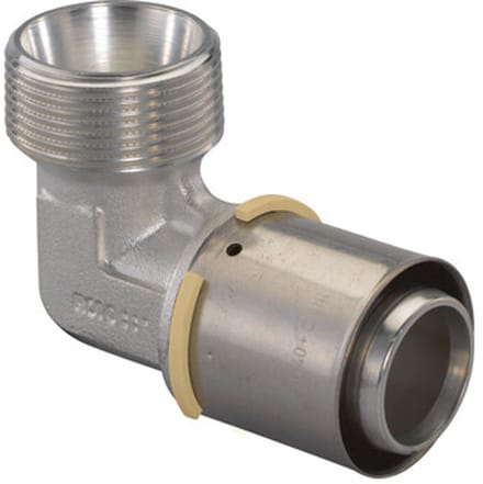 Uponor MLC knie - 5/4x40mm 90graden messing  buitendraadxpers