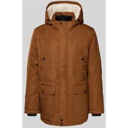 Parka met teddybont en klepzakken