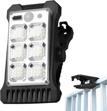 Waterdichte Clip Zonne-buitenlamp met Bewegingssensor & USB Opladen voor Tuin en Oprit