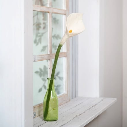 Fairtrade Vilt - Bloem Calla Wit - Wit&Groen - 50cm - Homedeco