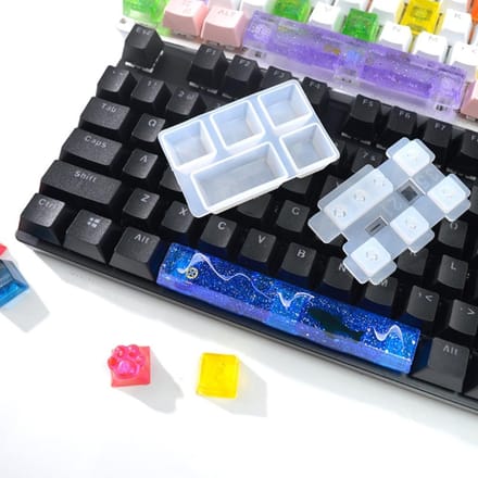 Doe-het-zelf Mechanisch Toetsenbord Keycap Siliconen Mal Zacht Duurzaam Toetsen Mal black
