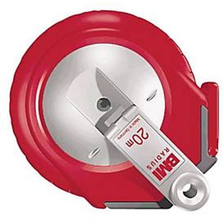 BMI Meetlint 20m Staal Wit - Robuuste Kapsel voor Precisie