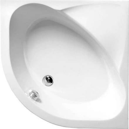 Polysan Selma Diepe kwartronde douchebak 90x90x30cm, R550, wit
