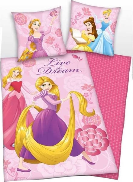 Princess dekbedovertrek - eenpersoons - Prinsessen dekbed - 140 x 200 centimeter