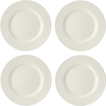 Mikasa - Bijgerechtsborden - Cranborne - Keramiek - Crème - Set van 4 - 21cm
