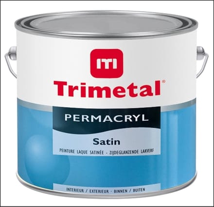 Trimetal Permacryl Satin - 10 l - 10 m²/l - Wit - Lak - Afwerkingslaag