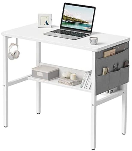 Bureau 96 x 40 cm | Computertafel | Kleine PC-tafel | Stabiel Wit