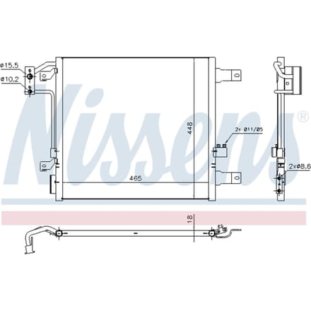 Condensator, airconditioning NISSENS 940441