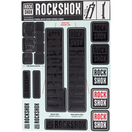 RockShox verende voorvork stickerset, 35 mm, zwart